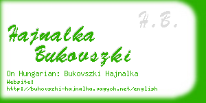 hajnalka bukovszki business card